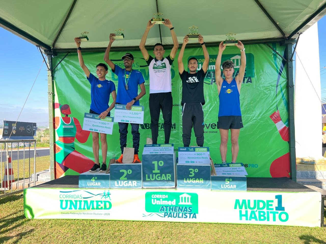 Pódio masculino 5km