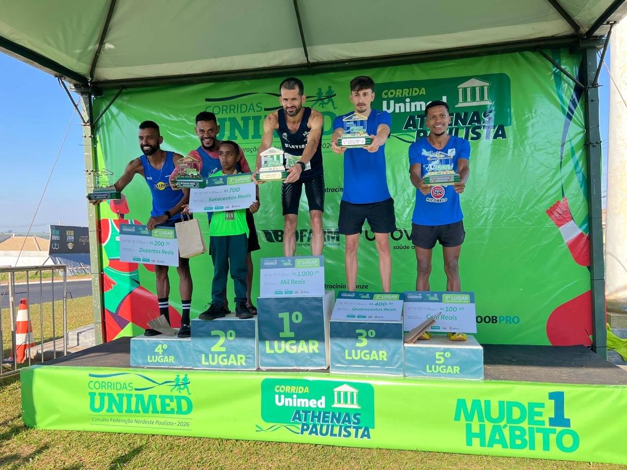 Pódio masculino 5km